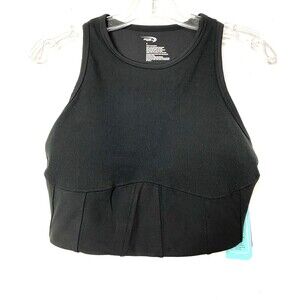 MTA SPORT Bra Tank Top Size S Black Fast Dri Performance Workout Yoga Exercise